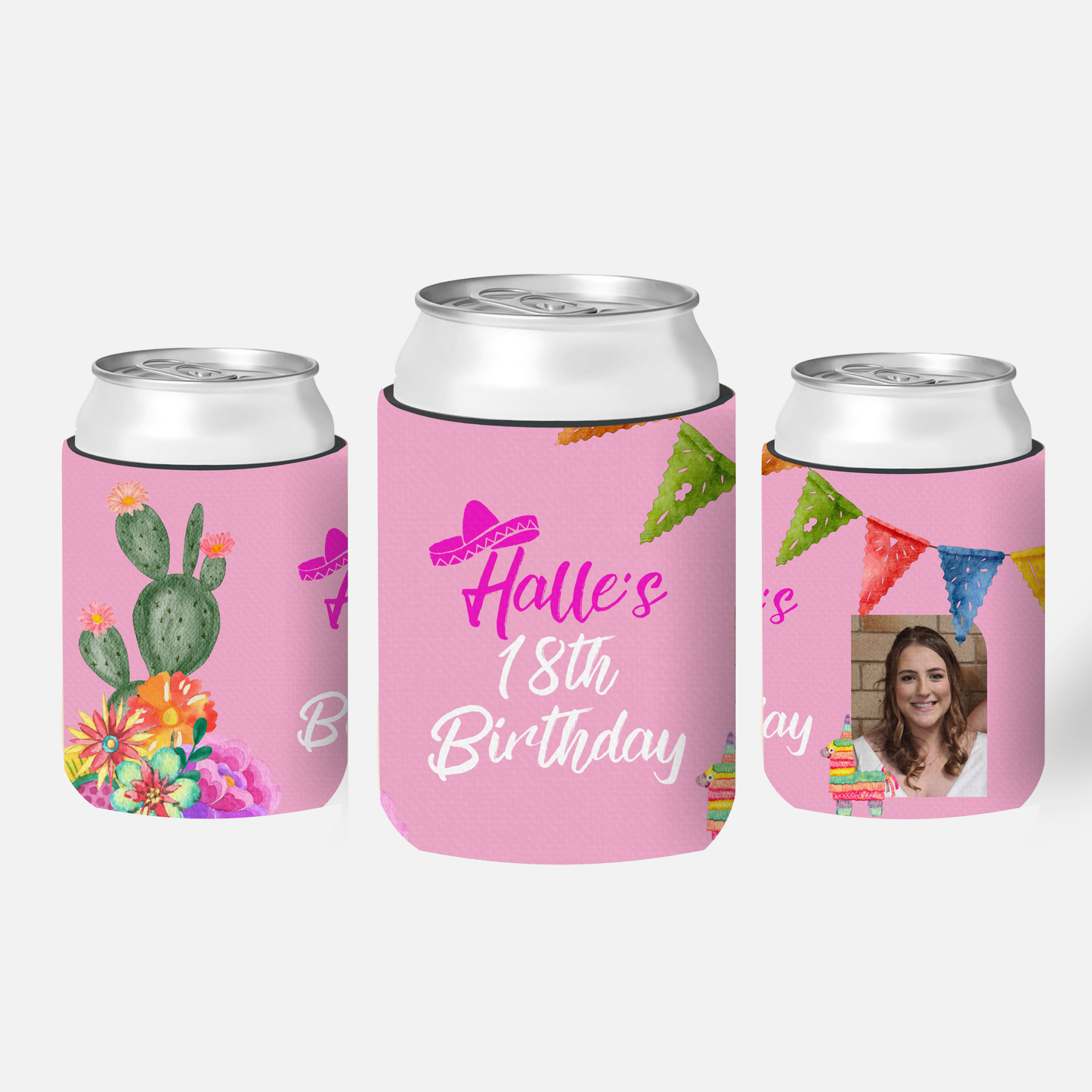It’s a Birthday Fiesta - Personalised Stubby Holder for Birthday Parties