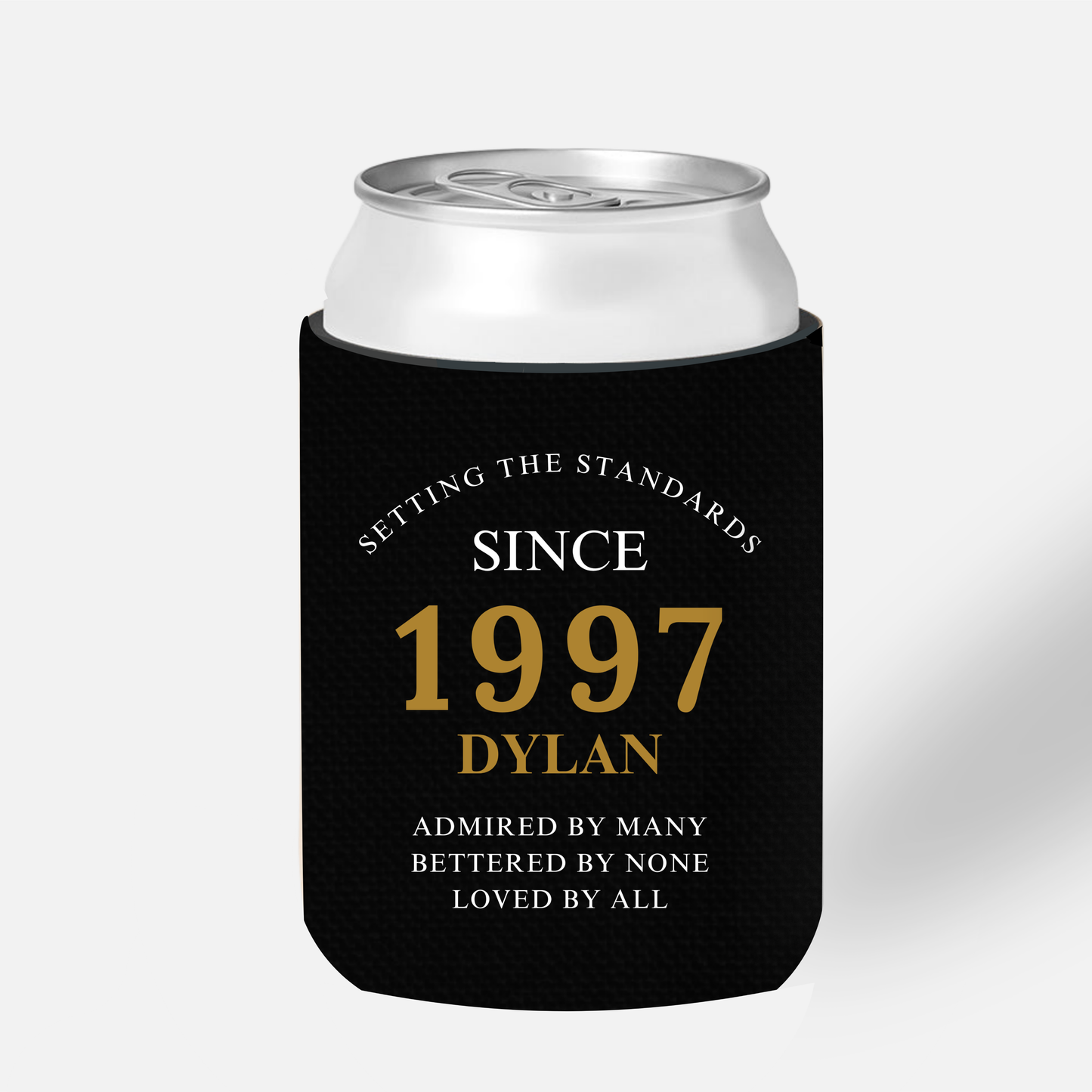 Setting The Standards - Personalised Stubby Holder for Birthday Parties