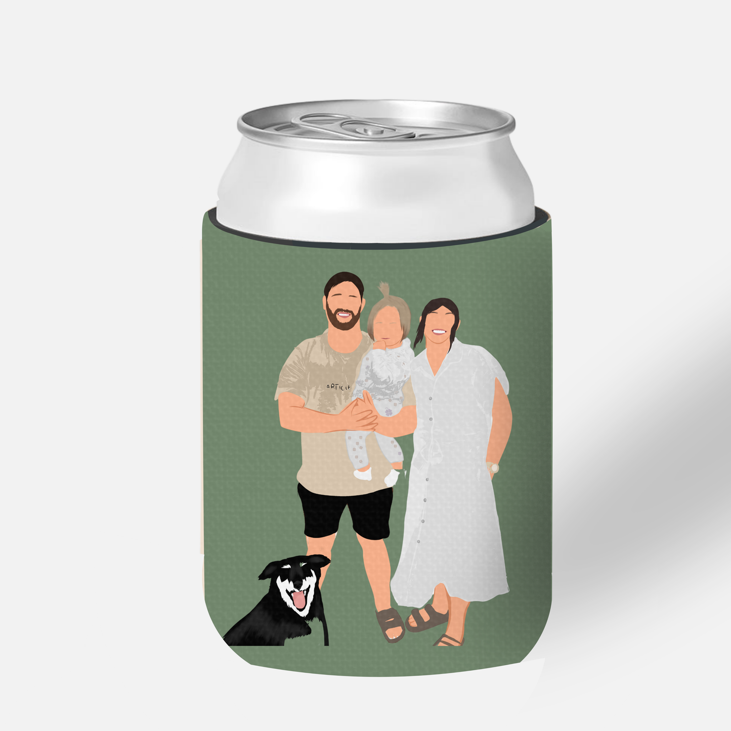 Custom Faceless Portrait Stubby Holder
